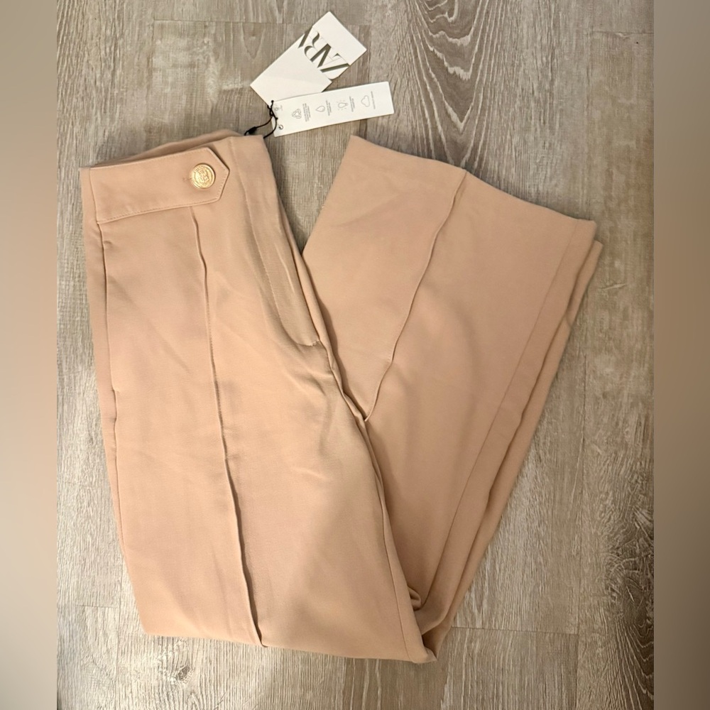 Zara High Waist Wide Leg Culottes - Tan